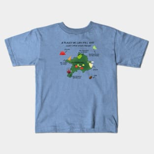 A travel map for foodies during lockdown Kids T-Shirt